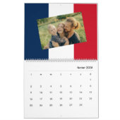 Frankrijk | Voeg uw foto toe Franse vlag 2026 Kalender (Feb 2026)