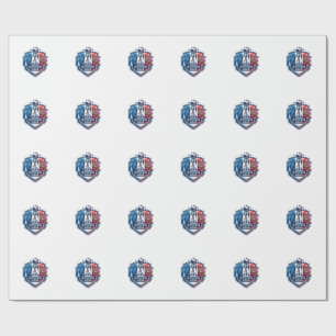 Frankrijk Voetbal 2026 Voetbal Vet Land Typografie Cadeaupapier