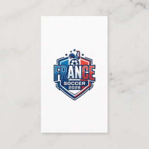 Frankrijk Voetbal 2026 Voetbal Vet Land Typografie Visitekaartje