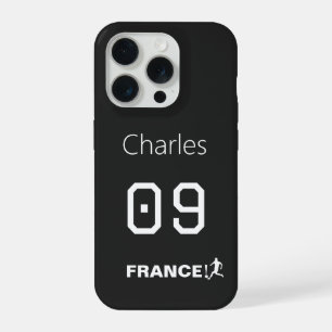 Frankrijk Voetbal Aangepaste Naam Nummer Cadeau iPhone 15 Pro Case