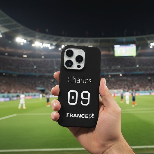 Frankrijk Voetbal Aangepaste Naam Nummer Cadeau iPhone Hoesje