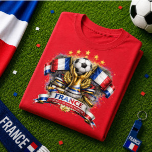 Frankrijk Voetbal Fan Frans Voetbal WK Futbol T-shirt
