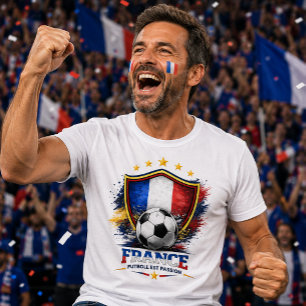 Frankrijk Voetbal Fan Frans Voetbal WK Futbol T-shirt