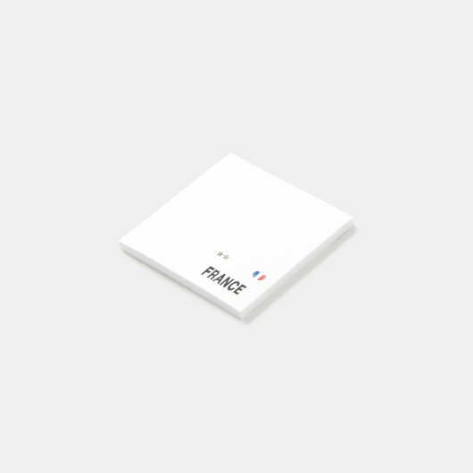 Frankrijk Voetbal Fan Shirt Hart Post-it® Notes (Schuin)