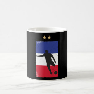 Frankrijk Voetbal Fan T-shirt Franse Vlag Koffiemok