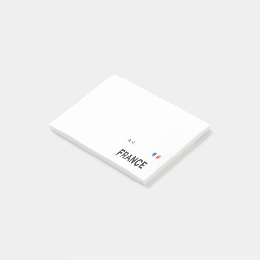 Frankrijk Voetbal Fan T-shirt Hart Post-it® Notes (Schuin)