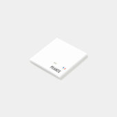 Frankrijk Voetbal Fan T-shirt Hart Post-it® Notes (Schuin)