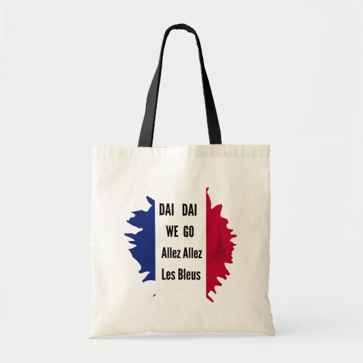 Frankrijk Voetbal Fan Tote Tas (Voorkant)
