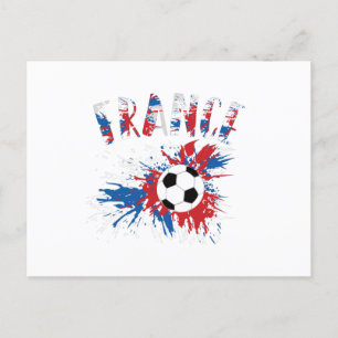 Frankrijk Voetbal Grunge Flag Briefkaart