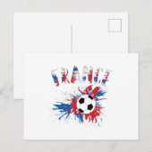 Frankrijk Voetbal Grunge Flag Briefkaart (Voorkant / Achterkant)