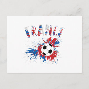 Frankrijk Voetbal Grunge Flag Briefkaart
