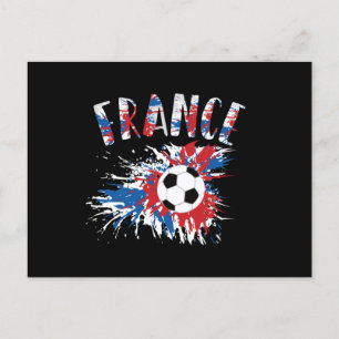 Frankrijk Voetbal Grunge Flag Briefkaart