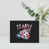 Frankrijk Voetbal Grunge Flag Briefkaart (Staand voorkant)