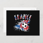 Frankrijk Voetbal Grunge Flag Briefkaart (Voorkant / Achterkant)