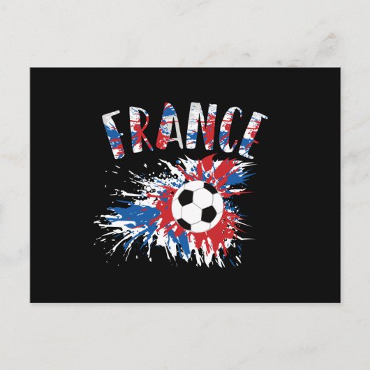 Frankrijk Voetbal Grunge Flag Briefkaart (Voorkant)