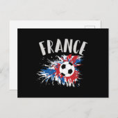 Frankrijk Voetbal Grunge Flag Briefkaart (Voorkant / Achterkant)