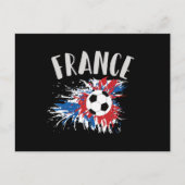 Frankrijk Voetbal Grunge Flag Briefkaart (Voorkant)