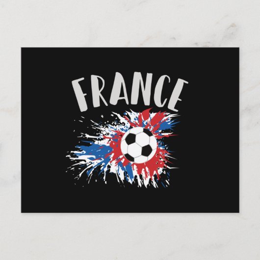 Frankrijk Voetbal Grunge Flag Briefkaart (Voorkant)