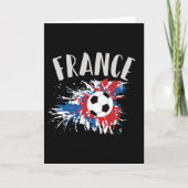 Frankrijk Voetbal Grunge Flag Kaart (Voorkant)