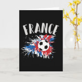 Frankrijk Voetbal Grunge Flag Kaart (Gele Bloem)