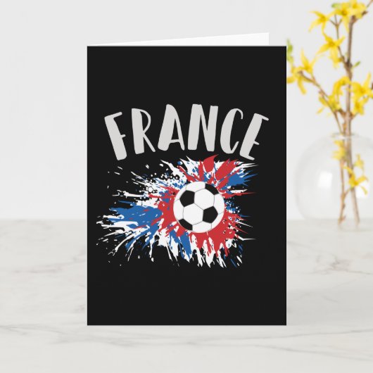 Frankrijk Voetbal Grunge Flag Kaart (Gele Bloem)