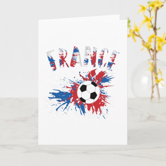 Frankrijk Voetbal Grunge Flag Kaart (Gele Bloem)