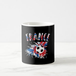 Frankrijk Voetbal Grunge Flag Koffiemok