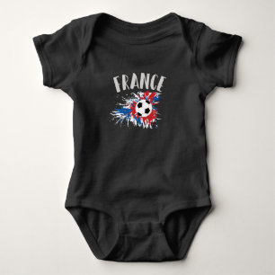 Frankrijk Voetbal Grunge Flag Romper
