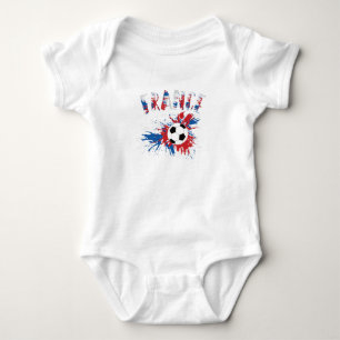 Frankrijk Voetbal Grunge Flag Romper