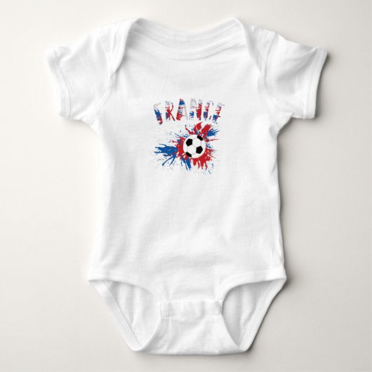 Frankrijk Voetbal Grunge Flag Romper (Voorkant)