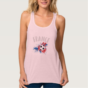 Frankrijk Voetbal Grunge Flag Tanktop