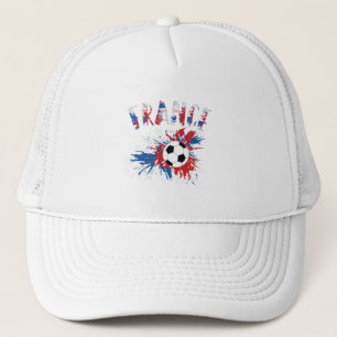 Frankrijk Voetbal Grunge Flag Trucker Pet