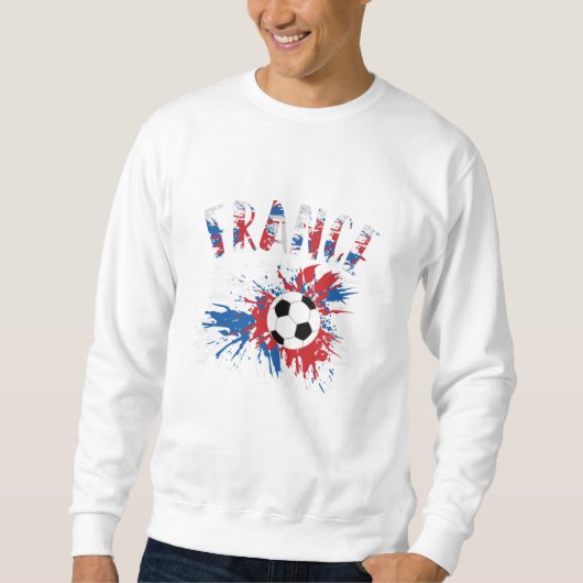 Frankrijk Voetbal Grunge Flag Trui (Voorkant)