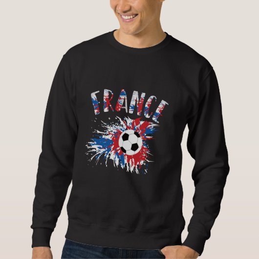 Frankrijk Voetbal Grunge Flag Trui (Voorkant)