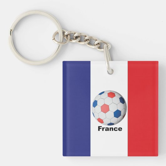 Frankrijk Voetbal Sleutelhanger (voorkant)