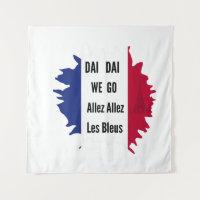 Frankrijk Voetbal Trots Allez Les Bleus Wand Tapij