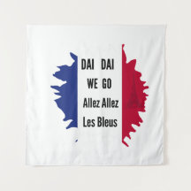 Frankrijk Voetbal Trots Allez Les Bleus Wand Tapij