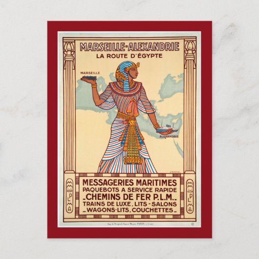  Frankrijk voor Egyptische reisposter Briefkaart (Voorkant)
