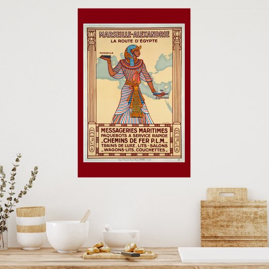 Frankrijk voor Egyptische reisposter Poster (Keuken)
