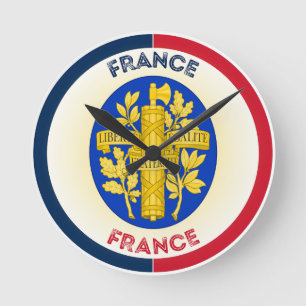 Frankrijk Wapen Cirkelvorm Ronde Klok