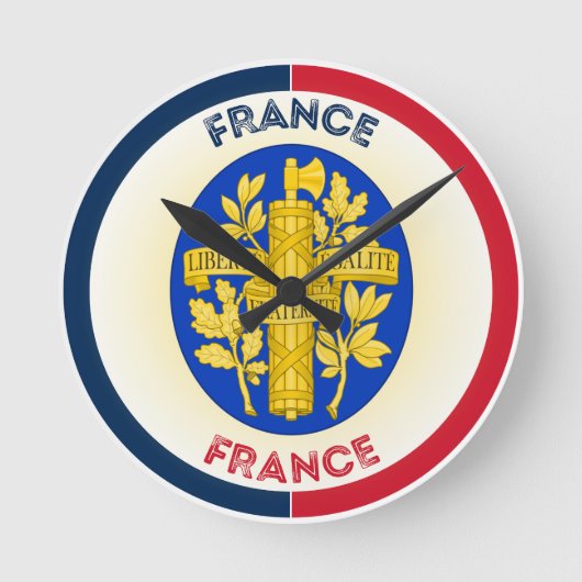 Frankrijk Wapen Cirkelvorm Ronde Klok (Voorkant)