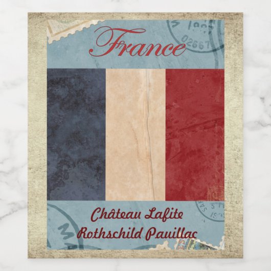 Frankrijk Wijnlabel Wijn Etiket (Enkel label)