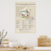 Frankrijk Wijnregio's Poster (Keuken)