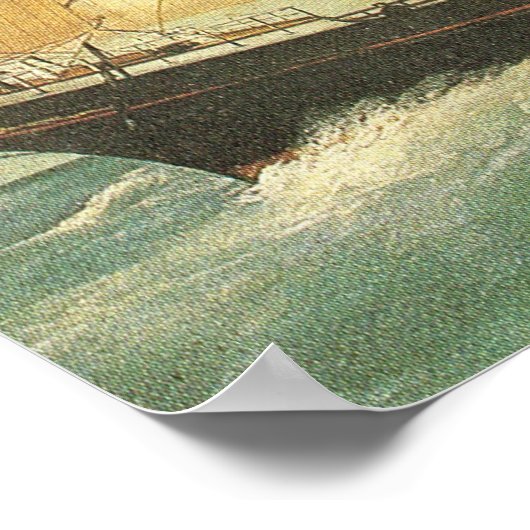 Frankrijk, zeilschip Belem 1902 Poster (Hoek)