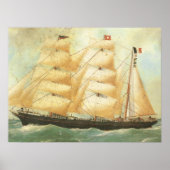 Frankrijk, zeilschip Belem 1902 Poster (Voorkant)