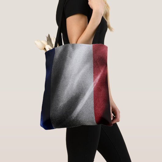 Frankrijk zijde vlag tote bag (Dichtbij)