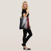 Frankrijk zijde vlag tote bag (Op model)