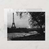 -Frankrijk zonsondergang Eiffeltoren Briefkaart (Voorkant / Achterkant)