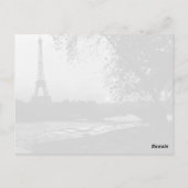 -Frankrijk zonsondergang Eiffeltoren Briefkaart (Achterkant)