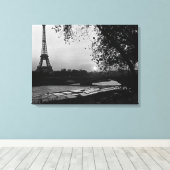 -Frankrijk zonsondergang Eiffeltoren Canvas Afdruk (Insitu (Houten vloer))